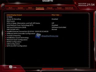 Z370 AORUS Ultra Gaming BIOS 18