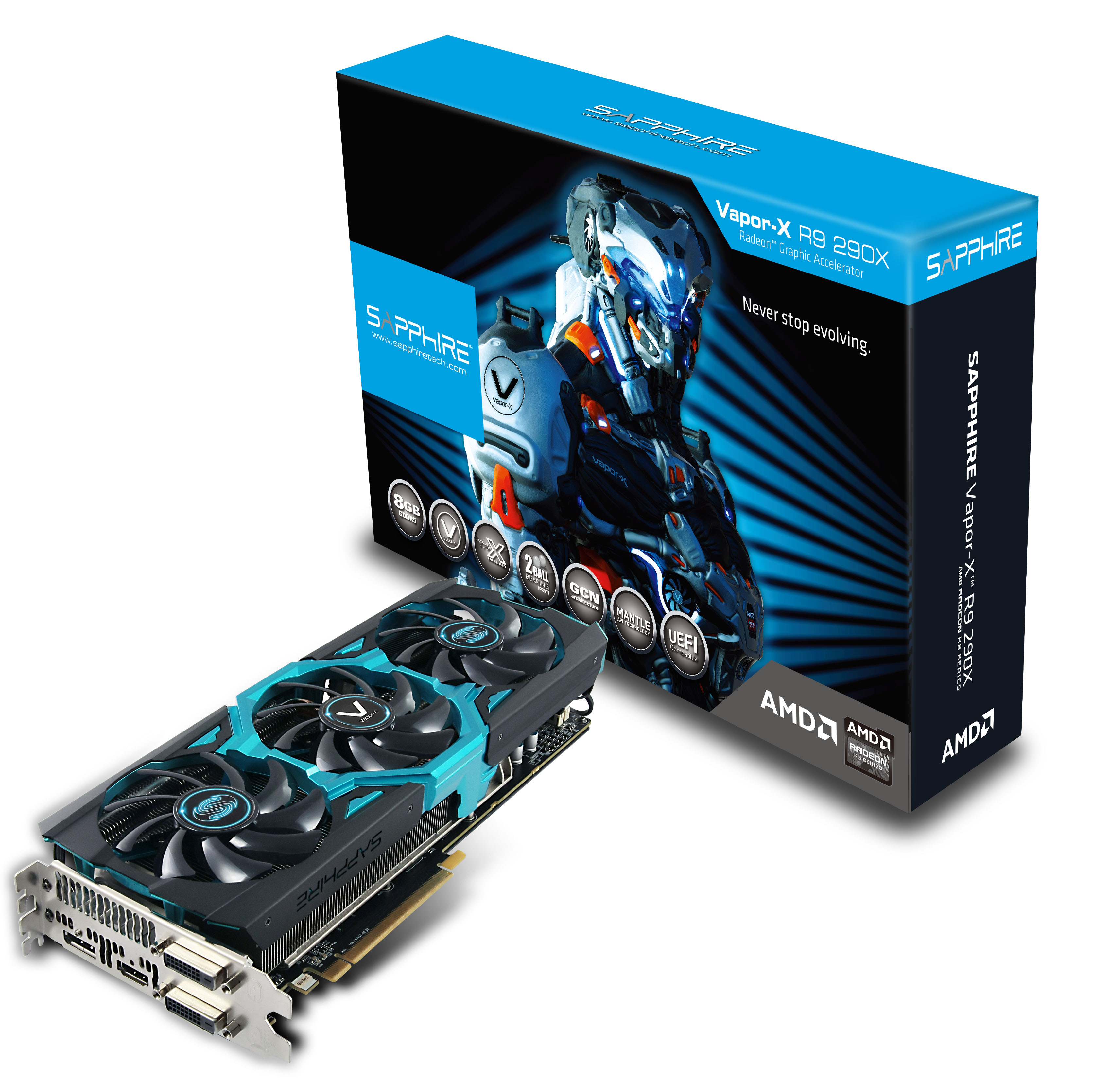 11226-11 R9 290X VAPOR-X TRI-X 8GBGDDR5 DP HDMI 2DVI PCIE FBC